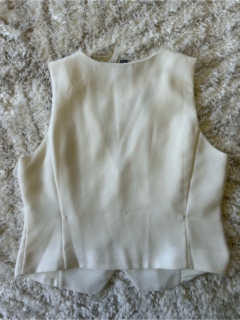 J.Crew ivory city crepe tuxedo vest
